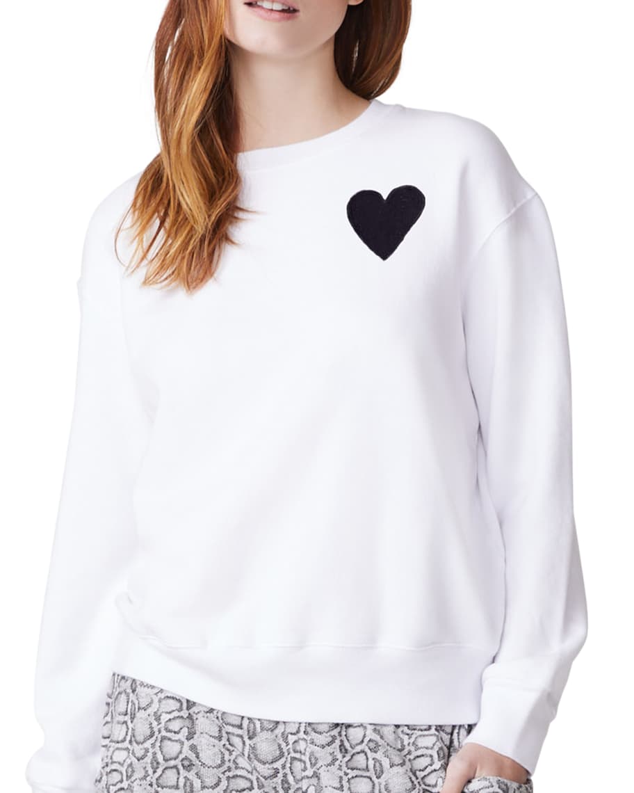 Monrow heart sweatshirt on sale