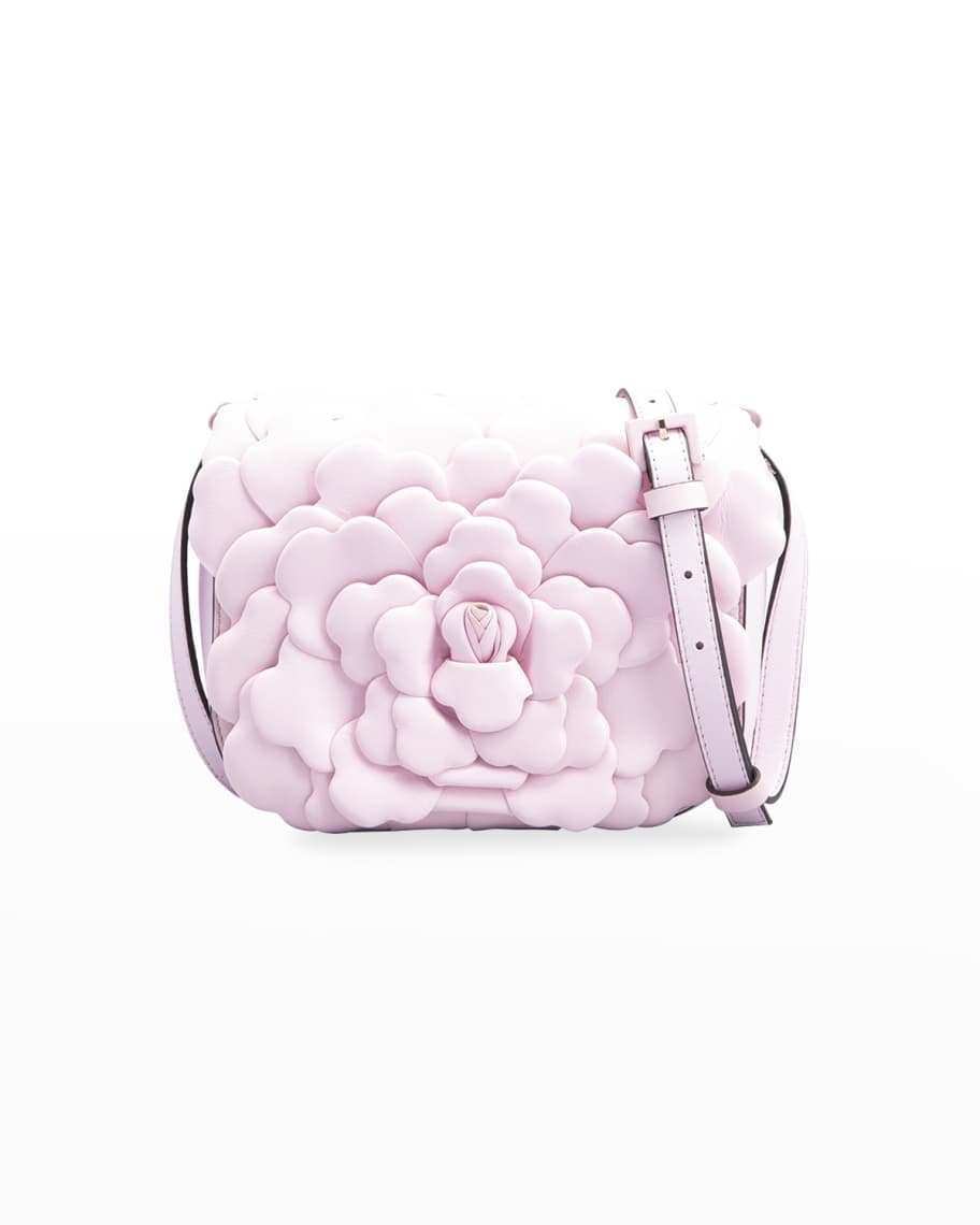 Valentino Garavani - VRing Rose & Cream Leather Small Crossbody Bag