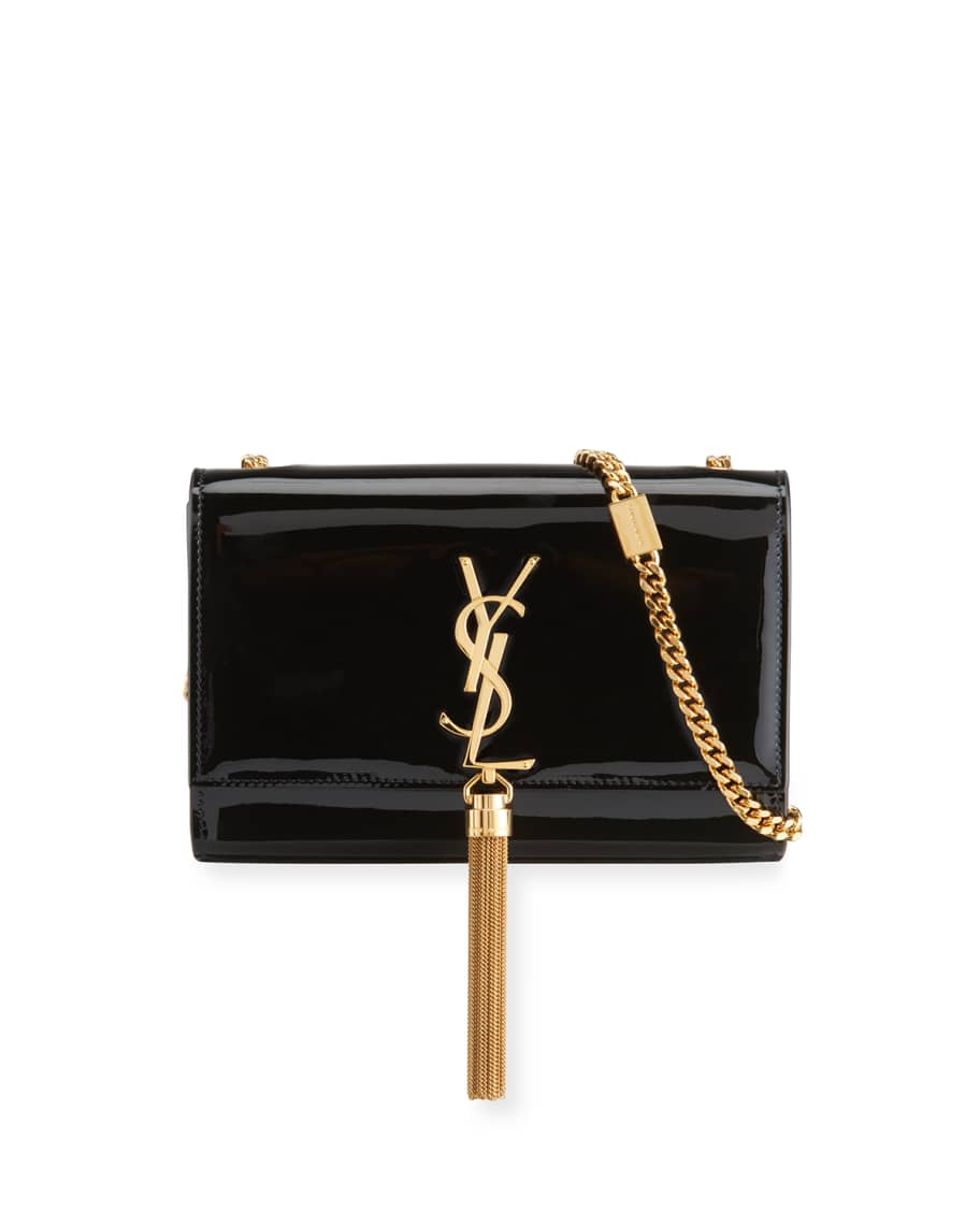 Saint Laurent Kate Small YSL Monogram Glossy Crossbody Bag | Neiman Marcus