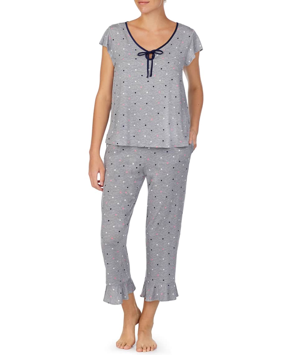 kate spade new york dot spade cropped pajama set | Neiman Marcus