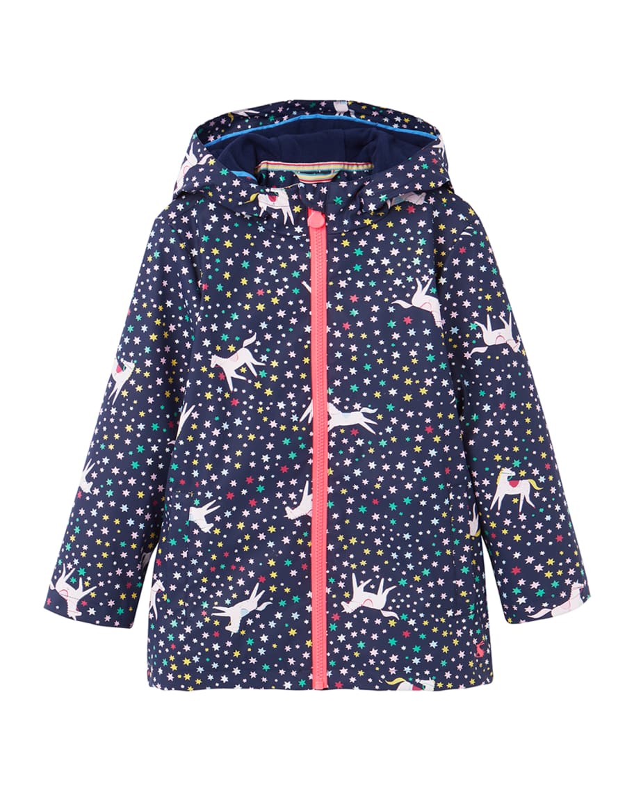Joules Raindance Waterproof Unicorn & Star Rain Jacket, Size 26