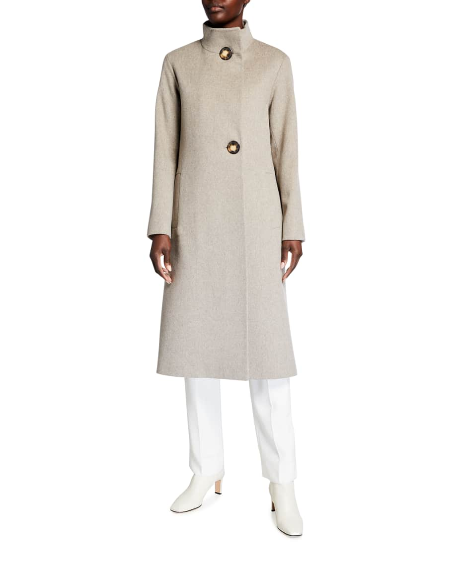 Fleurette Wool Asymmetric Maxi Coat | Neiman Marcus