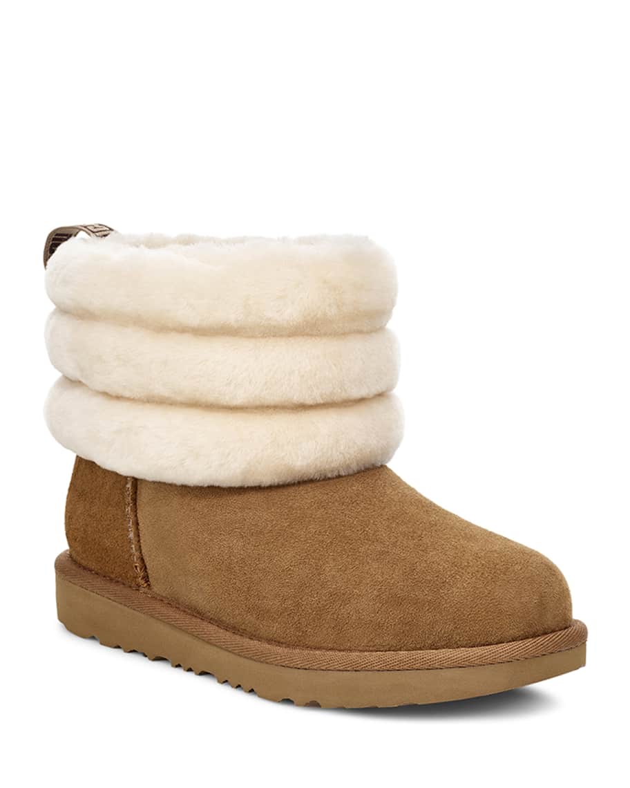Fluffy mini quilted uggs clearance