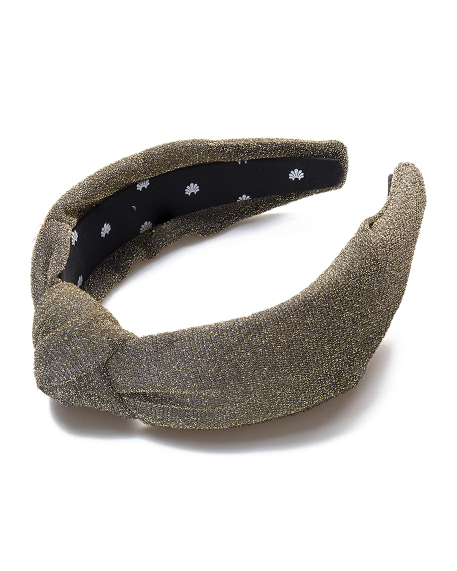 Lele Sadoughi Metallic Knotted Headband | Neiman Marcus