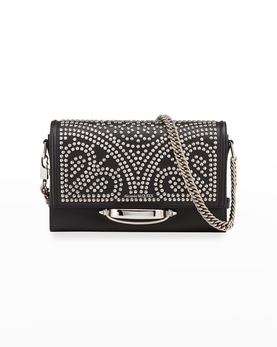 ALEXANDER MCQUEEN Embellished studded leather shoulder bag