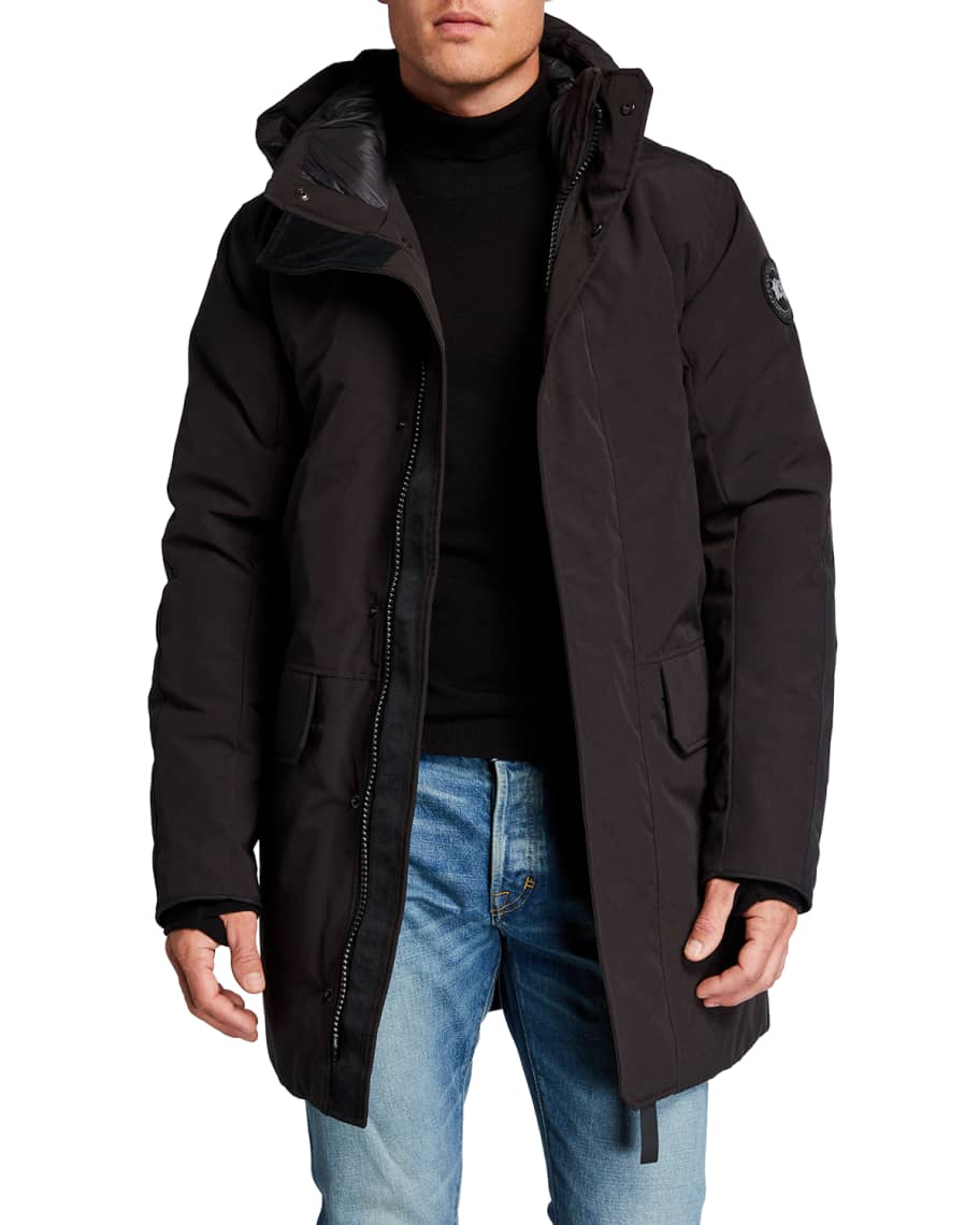 Canada Goose Men's Brockton Down Parka w/ Adjustable Hood | Neiman Marcus