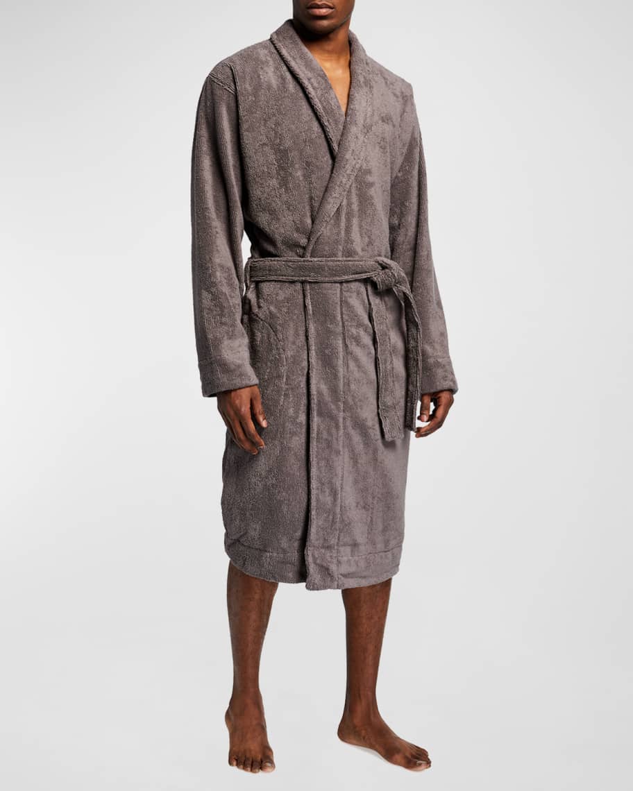 UGG Men's Turner Solid Cotton Robe Neiman Marcus