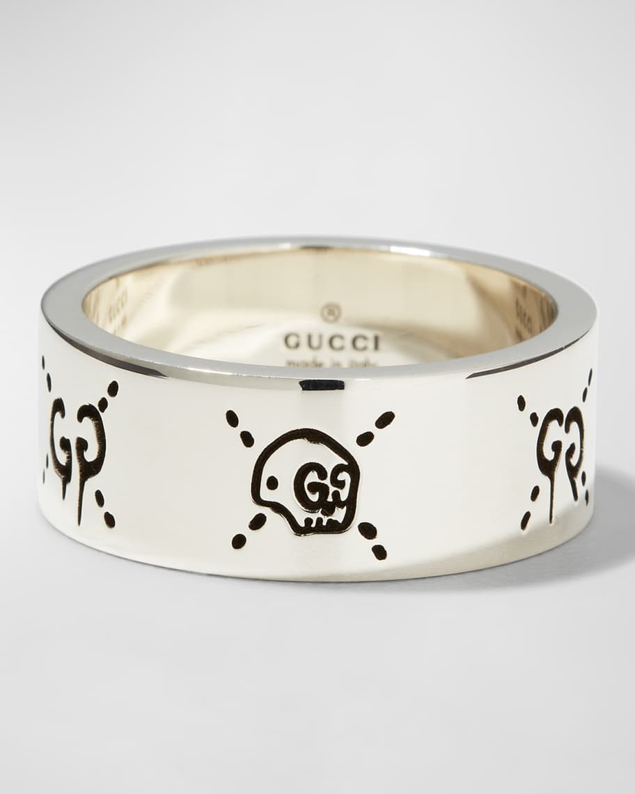 wastafel hoorbaar Vaag Gucci Men's Sterling Silver Ghost Ring, Size 10.5 | Neiman Marcus