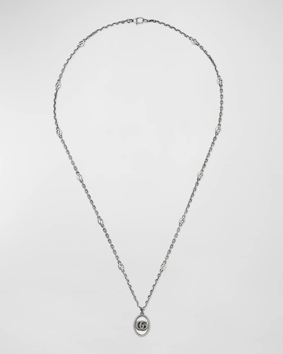 Gucci Sterling Silver GG Marmont Pendant Necklace | Neiman Marcus