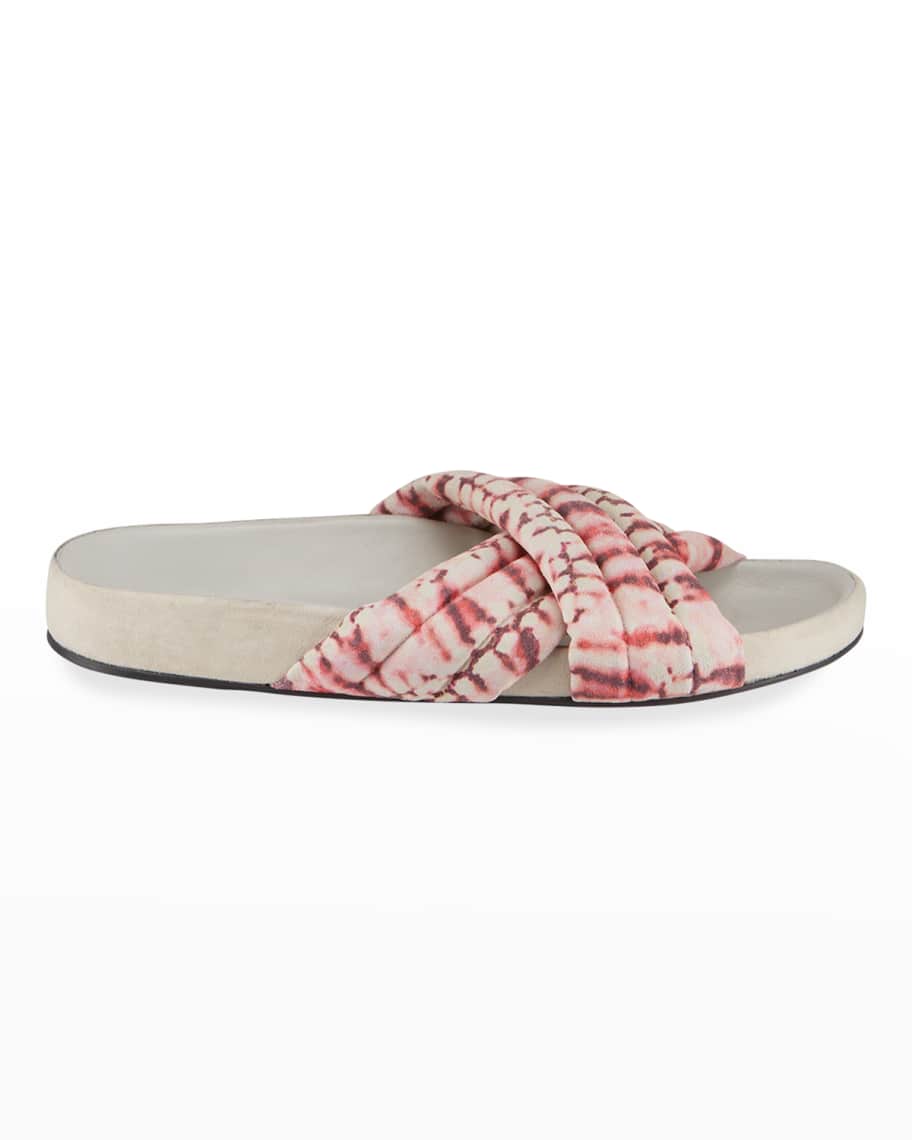 Isabel Marant Holden Tie-Dye Crisscross Sandals | Neiman
