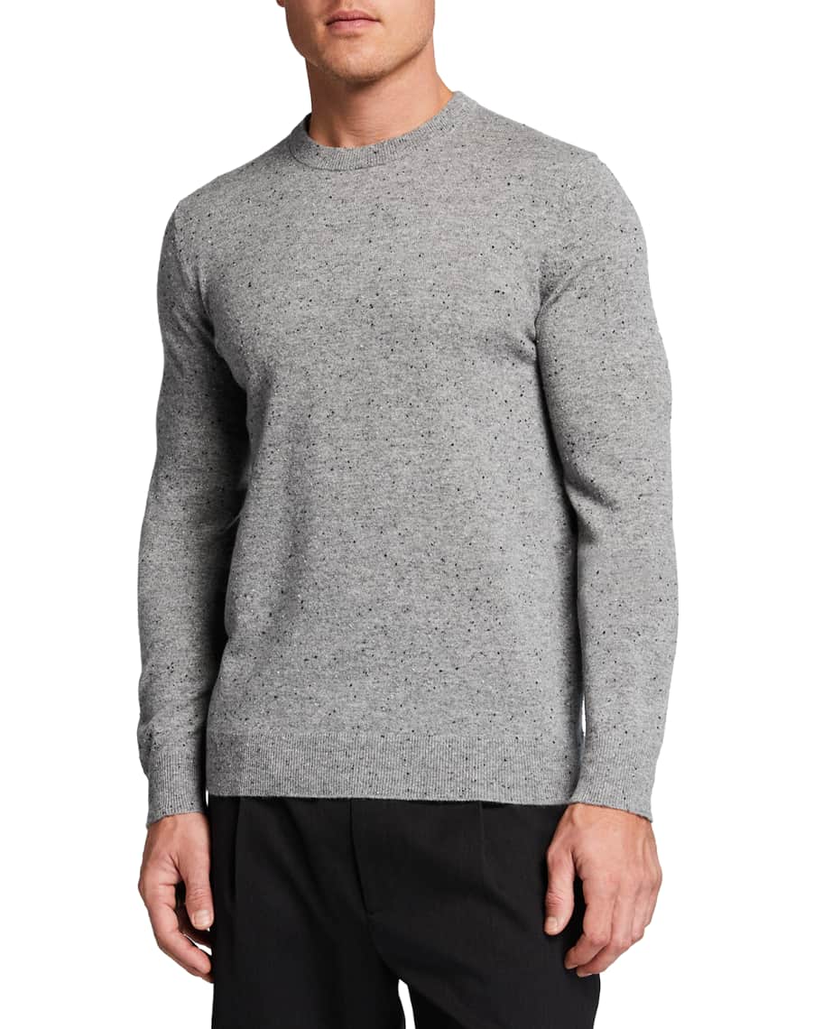 Theory Men's Donegal Cashmere Crewneck Sweater | Neiman Marcus