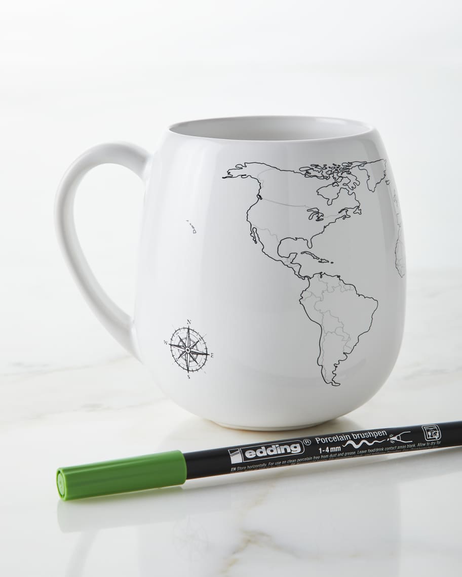 Trouvaille World Color Map Mug