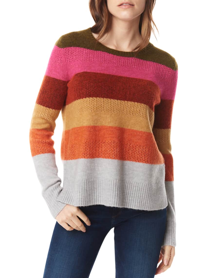 Lisa Todd Stripe Wise Wool-Blend Sweater | Neiman Marcus