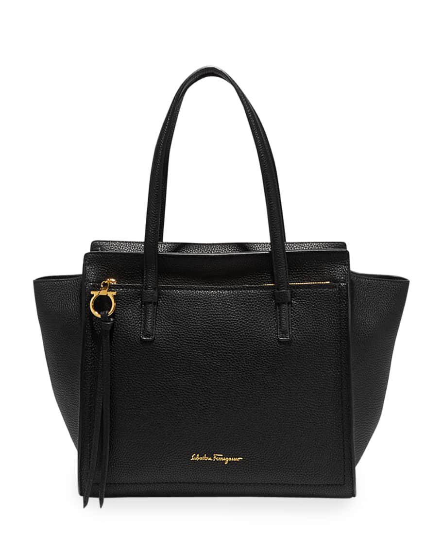 Ferragamo Amy Medium Leather Top Handle Tote Bag | Neiman Marcus