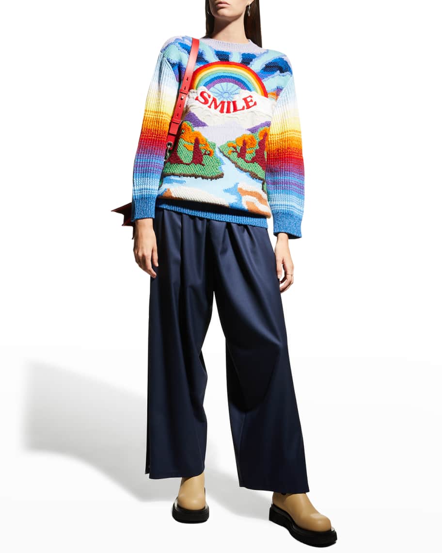 Stella McCartney Intarsia Wool-Blend Sweater | Neiman Marcus