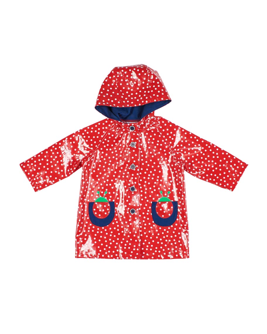 Florence Eiseman Girl's Dotted Ladybug Hooded Raincoat, Size 2-6X ...