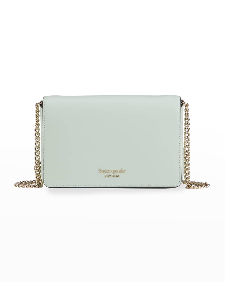 Kate Spade Spencer Chain Leather Crossbody In Black/gold