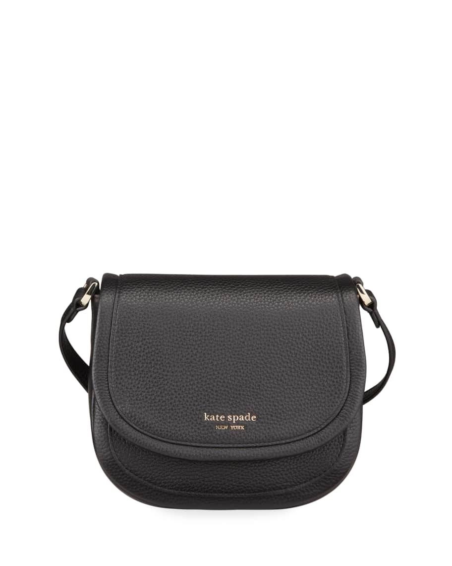 kate spade new york medium roulette pebble leather crossbody bag