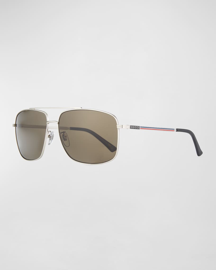 Gucci Men's Metal Aviator Sunglasses Neiman Marcus