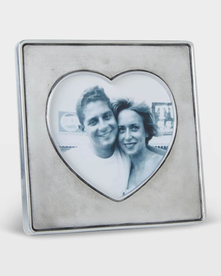 MATCH Pewter Heart In Square Frame