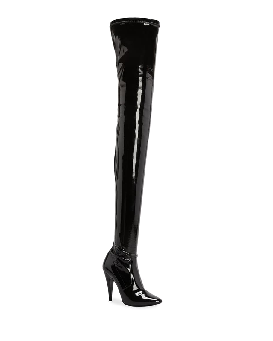 saint laurent aylah over the knee boots