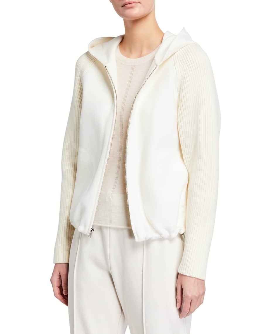 【2020✨️Theory】OVERLAY DF LUXE NEW DIVIDE Theory Luxe New Divide Cashmere Bomber Jacket | Neiman Marcus