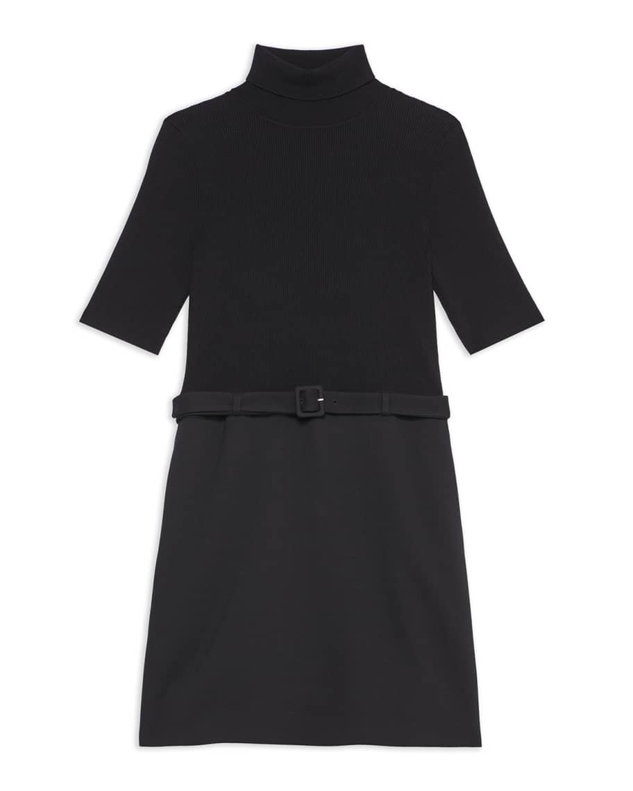 Image 3 of 3: Utility Knit Combo Wool Dress