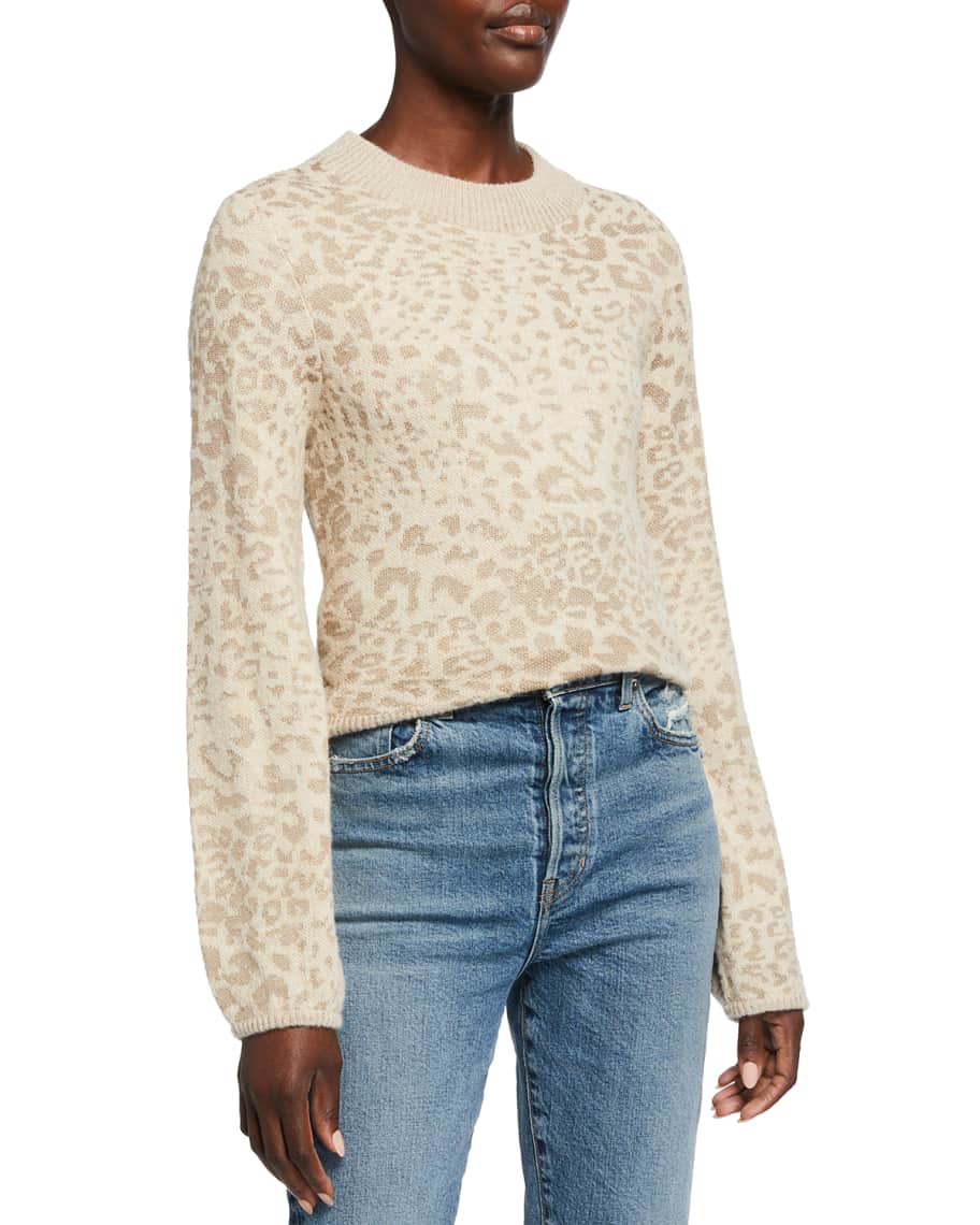 Veronica Beard Tilda Leopard Print Pullover Neiman Marcus