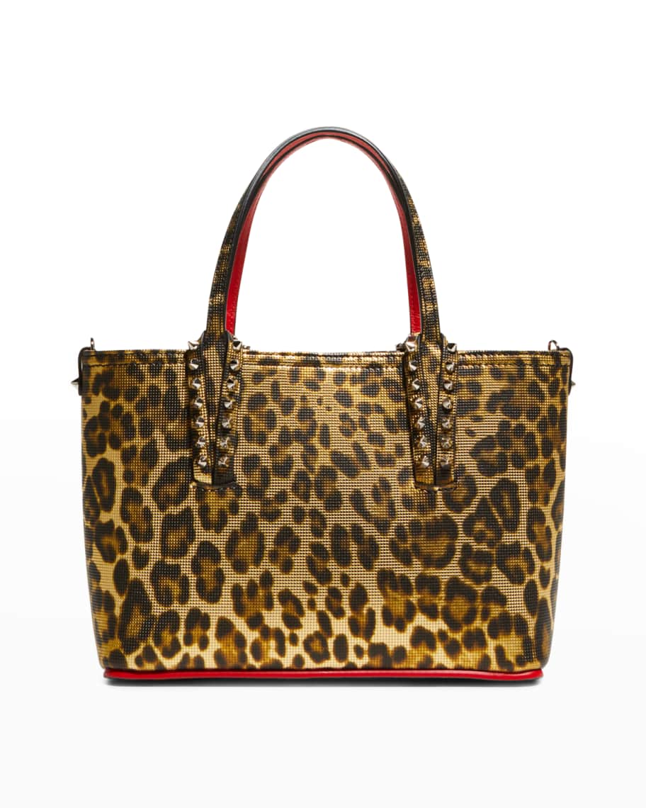 Christian Louboutin Cabata Mini Leopard-Print Tote Bag | Neiman Marcus