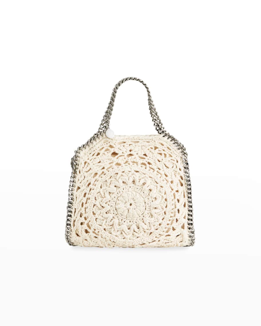 Stella McCartney Falabella Mini Flower Crochet Tote Bag | Neiman Marcus