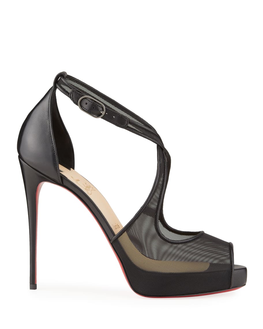 Mariacar mesh red sole platform sandals Clearance