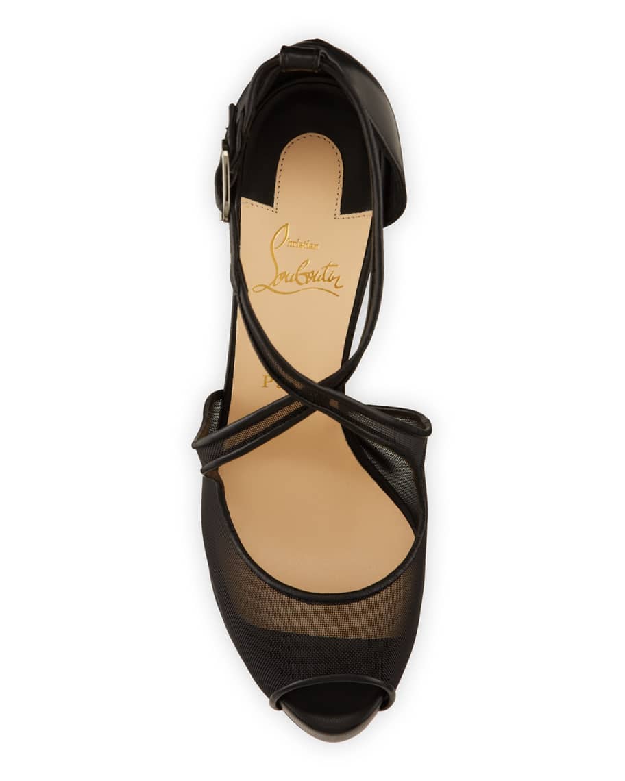 Mariacar mesh red sole platform sandals Clearance