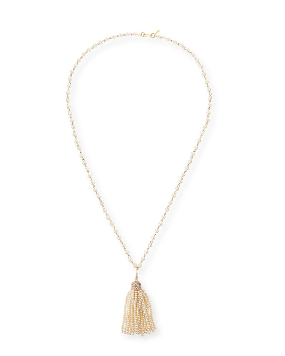 Kenneth Jay Lane Pearly Tassel Necklace | Neiman Marcus