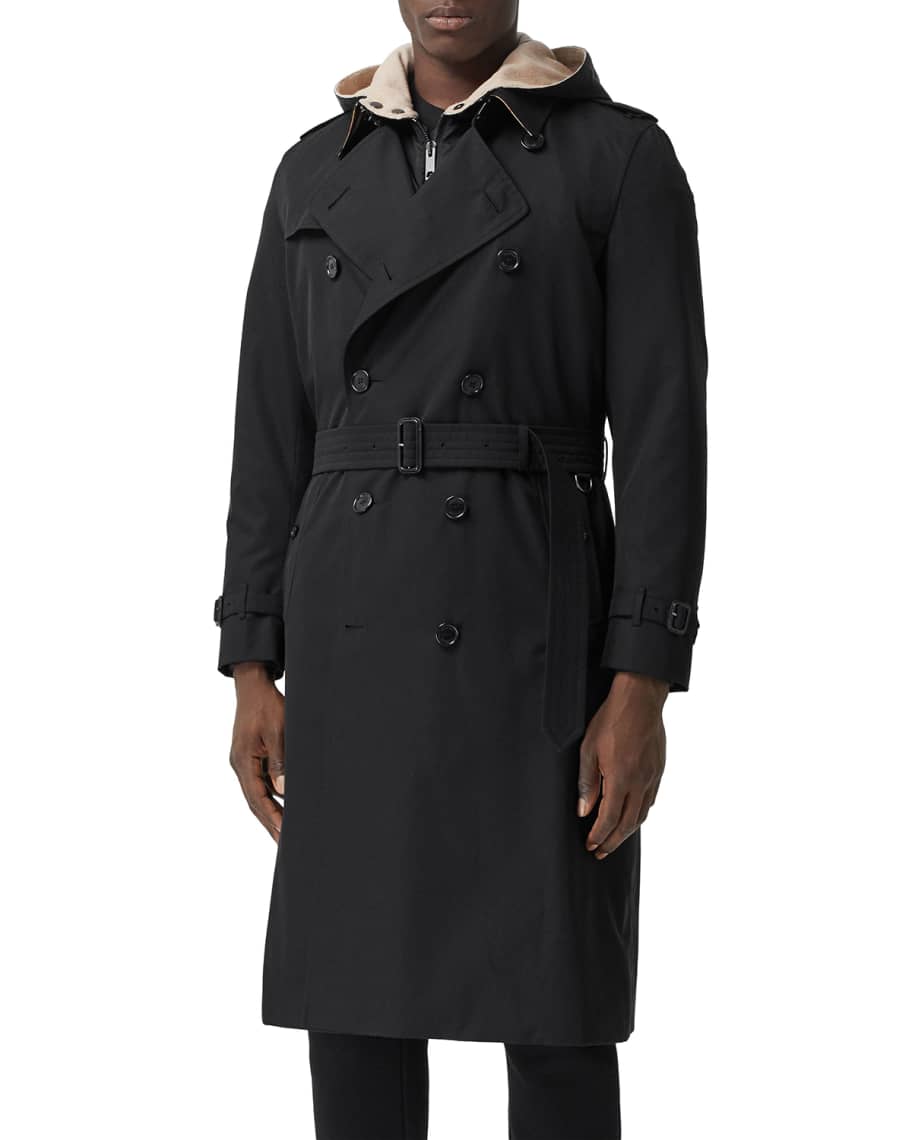 Burberry Men's Kensington Belted Trench Coat | Neiman Marcus