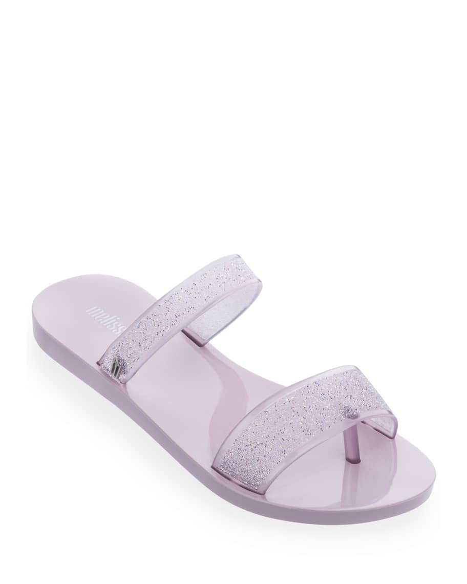 Melissa Love Lip Glitter Slide Sandals | Neiman Marcus