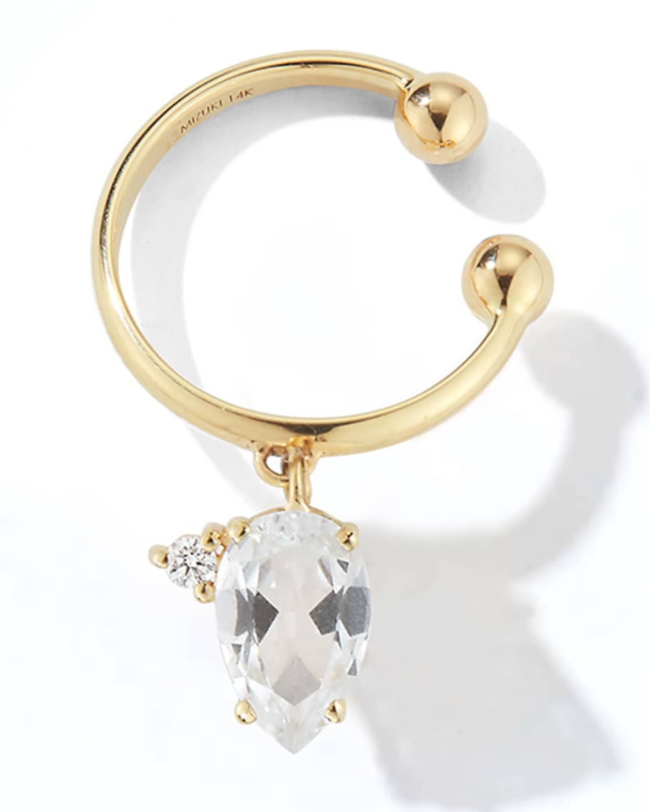 Mizuki 14kt yellow gold Sea of Beauty diamond ear cuff