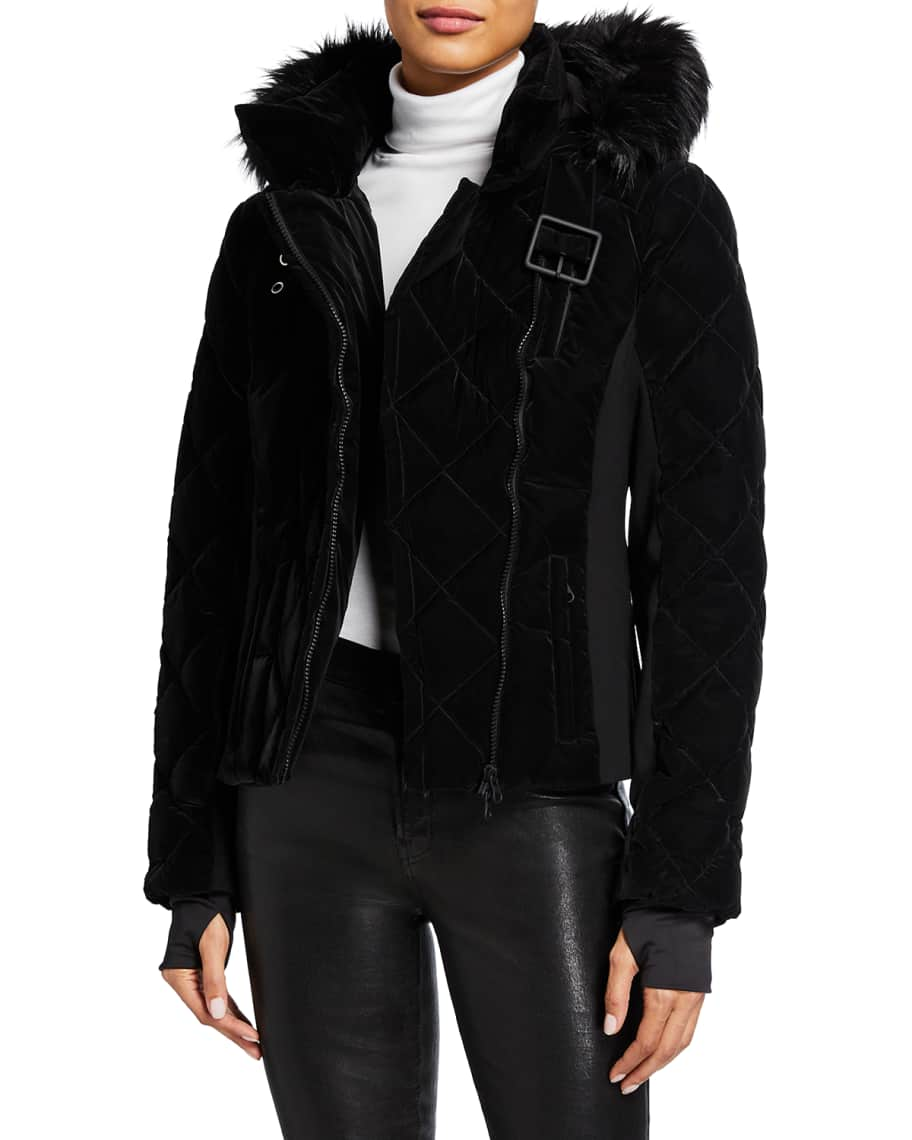 Blanc Noir Carbon Coated Quilted Jacket Neiman Marcus