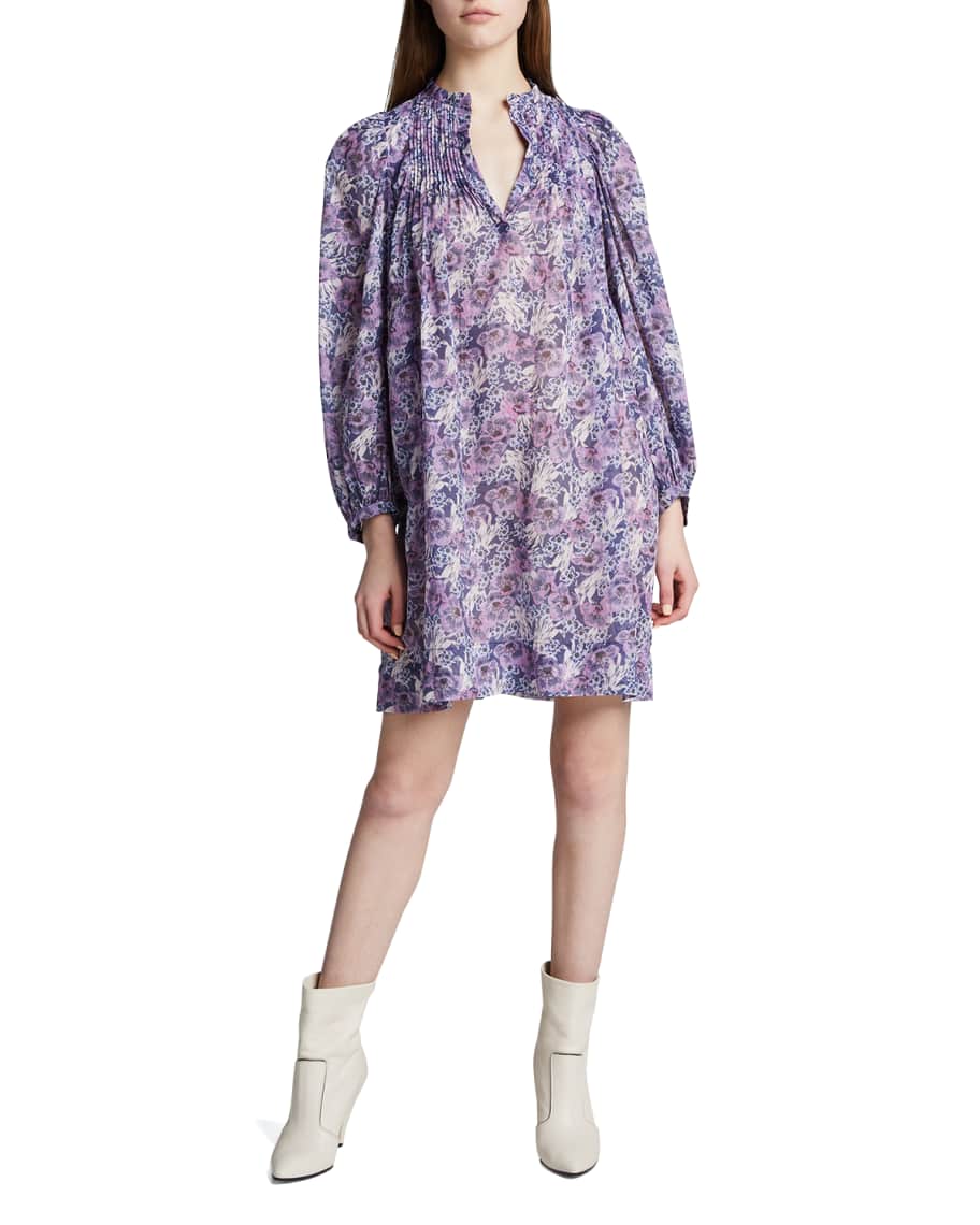 Etoile Isabel Marant Virginie Floral Cotton Tunic Dress | Neiman Marcus