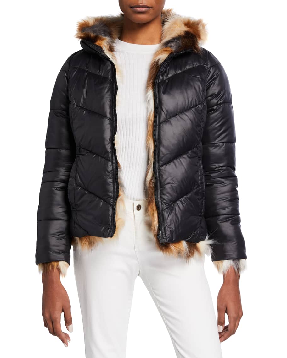 Blanc Noir Womens Reversible Puffer Jacket