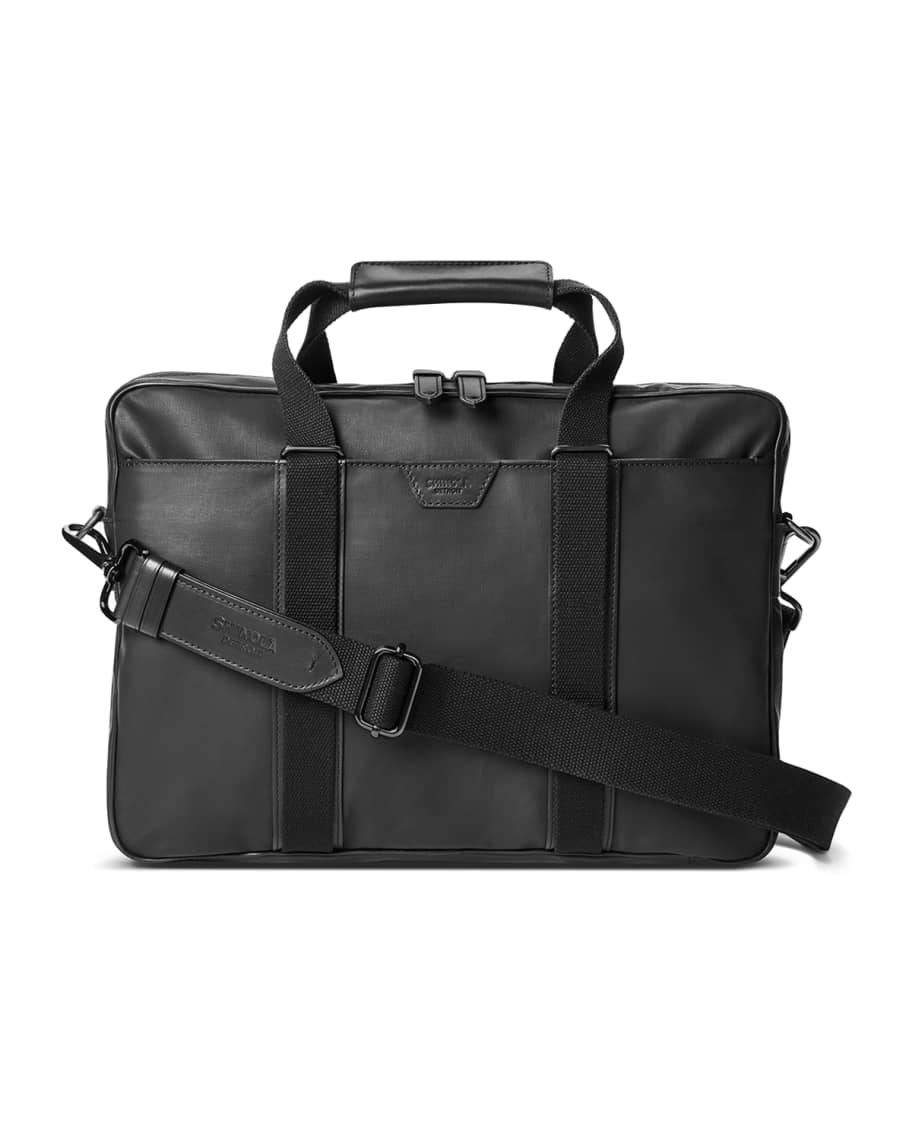 Shinola Men's Brakeman Coated Canvas Briefcase Neiman Marcus