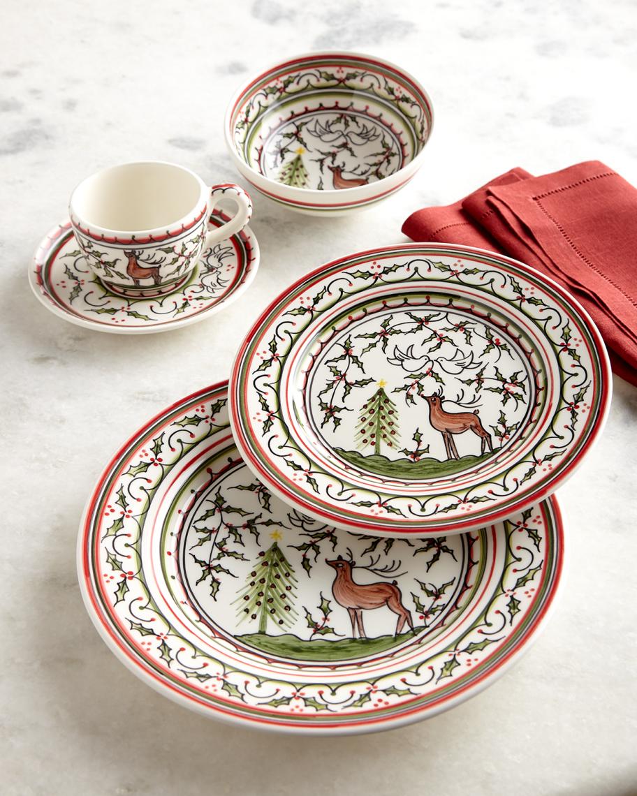 Neiman Marcus Christmas Pavoes Dinner Plates, Set of 4 | Neiman Marcus