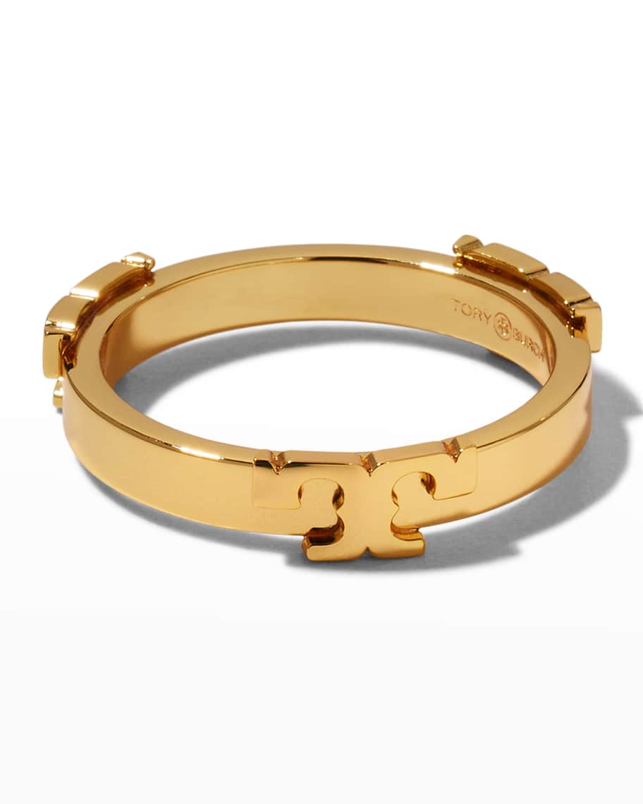 Tory Burch Serif-T Stack Ring, Size 6-8 | Neiman Marcus