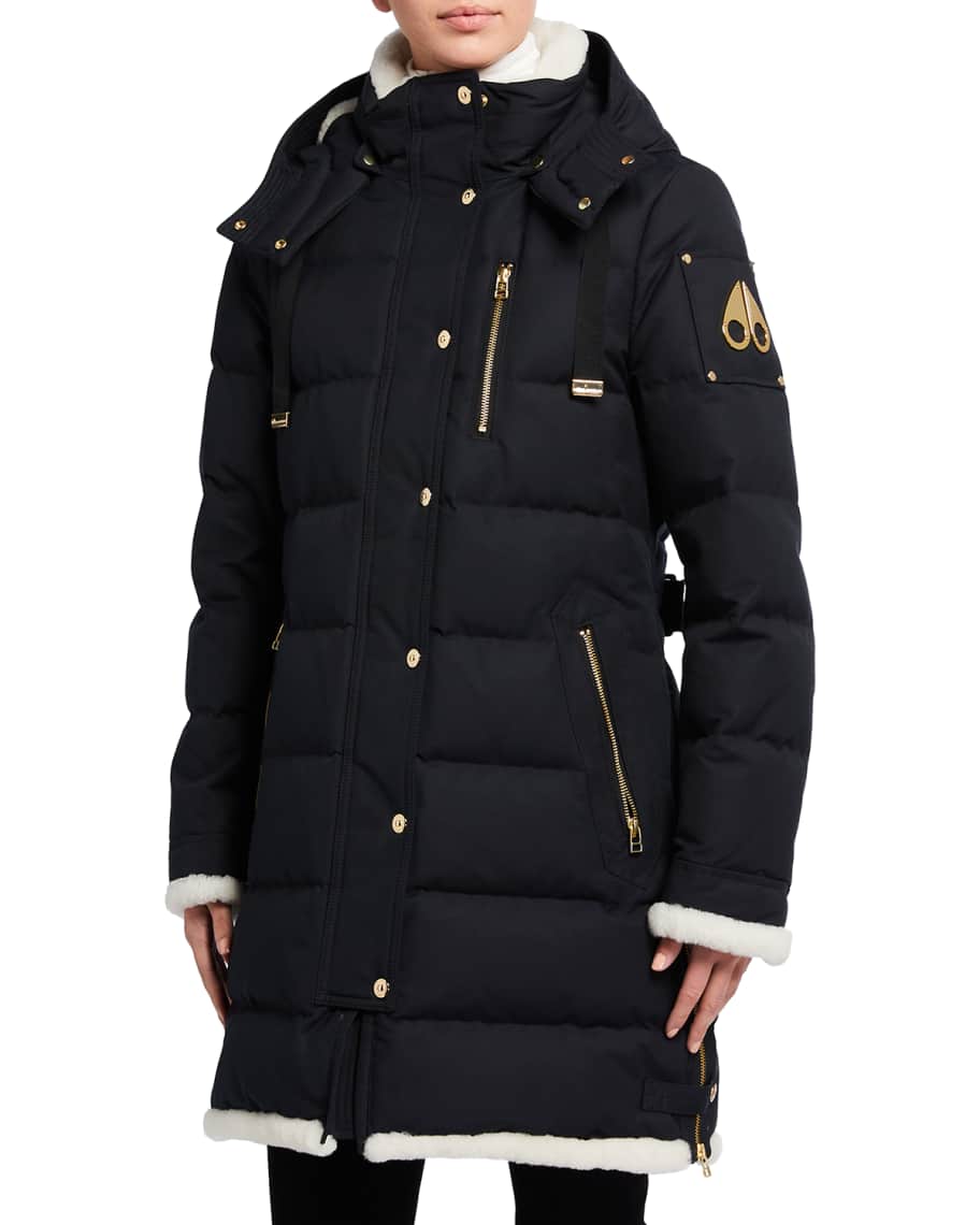 Moose Knuckles Mont Joli Parka with Lamb Shearling Neiman