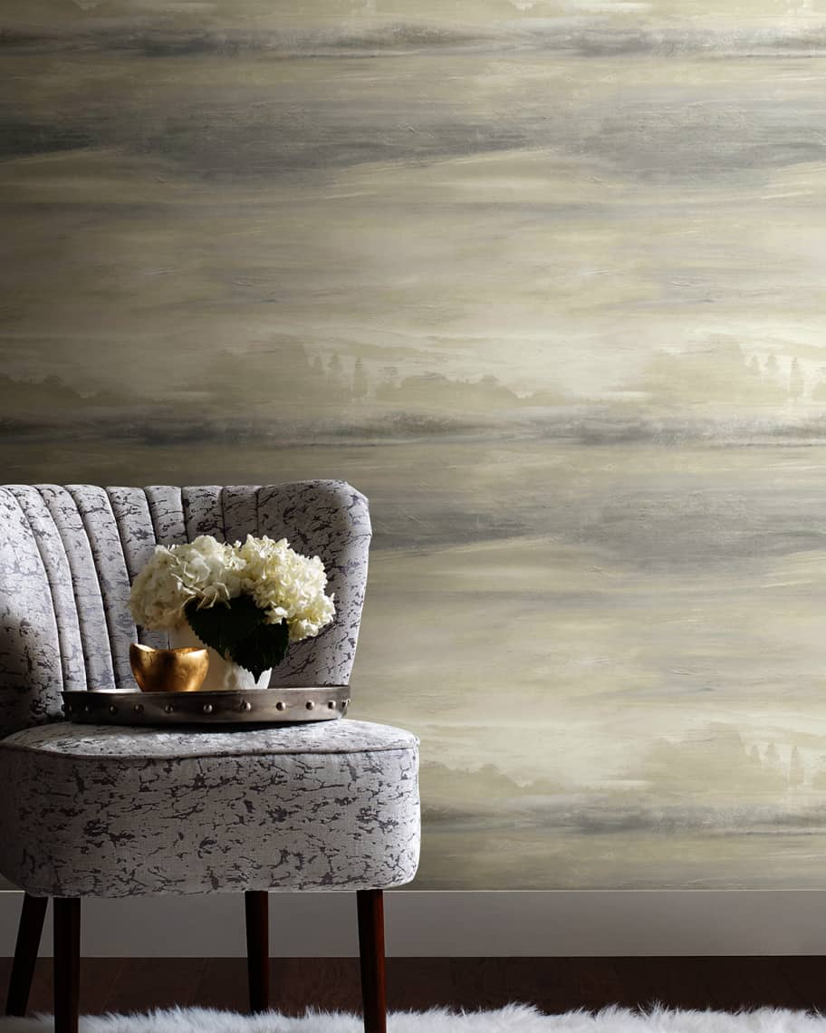 York Wallcoverings Soothing Mists Scenic Wallpaper Sample | Neiman Marcus