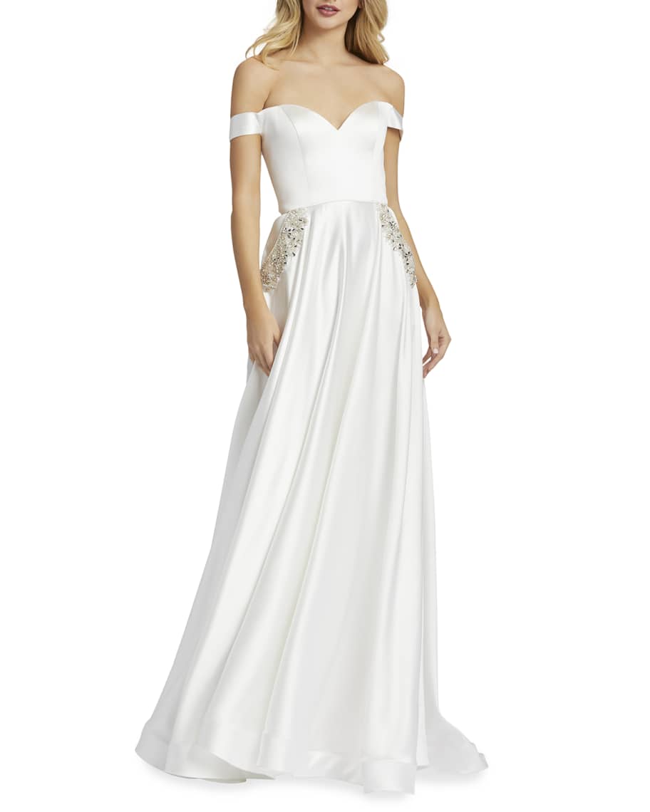 plunge neck chiffon grecian gown ieena for mac duggal