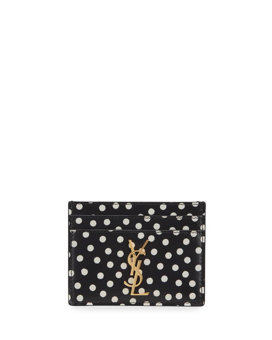 Ysl polka dot card holder outlet
