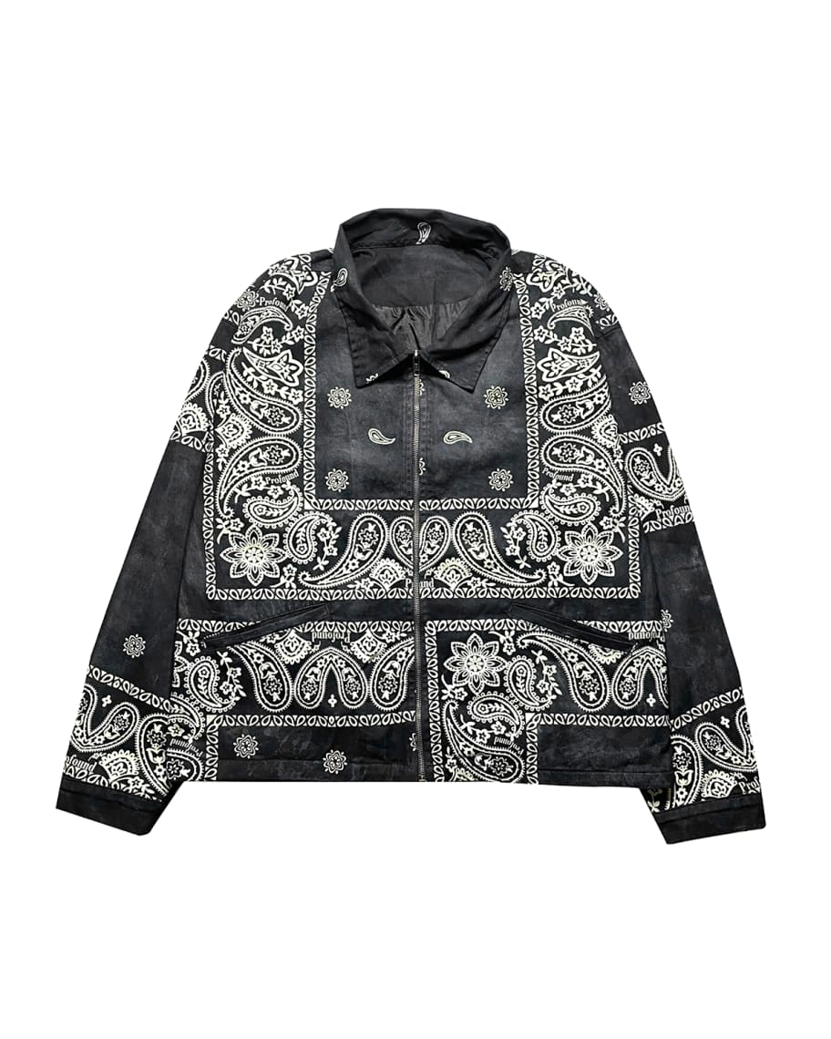 Profound Men s Multi Bandana Paisley Trucker Jacket Neiman Marcus