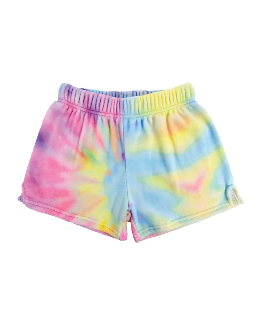 Iscream Girl's Pastel Tie-Dye Printed Plush Shorts, Size XS-L | Neiman ...