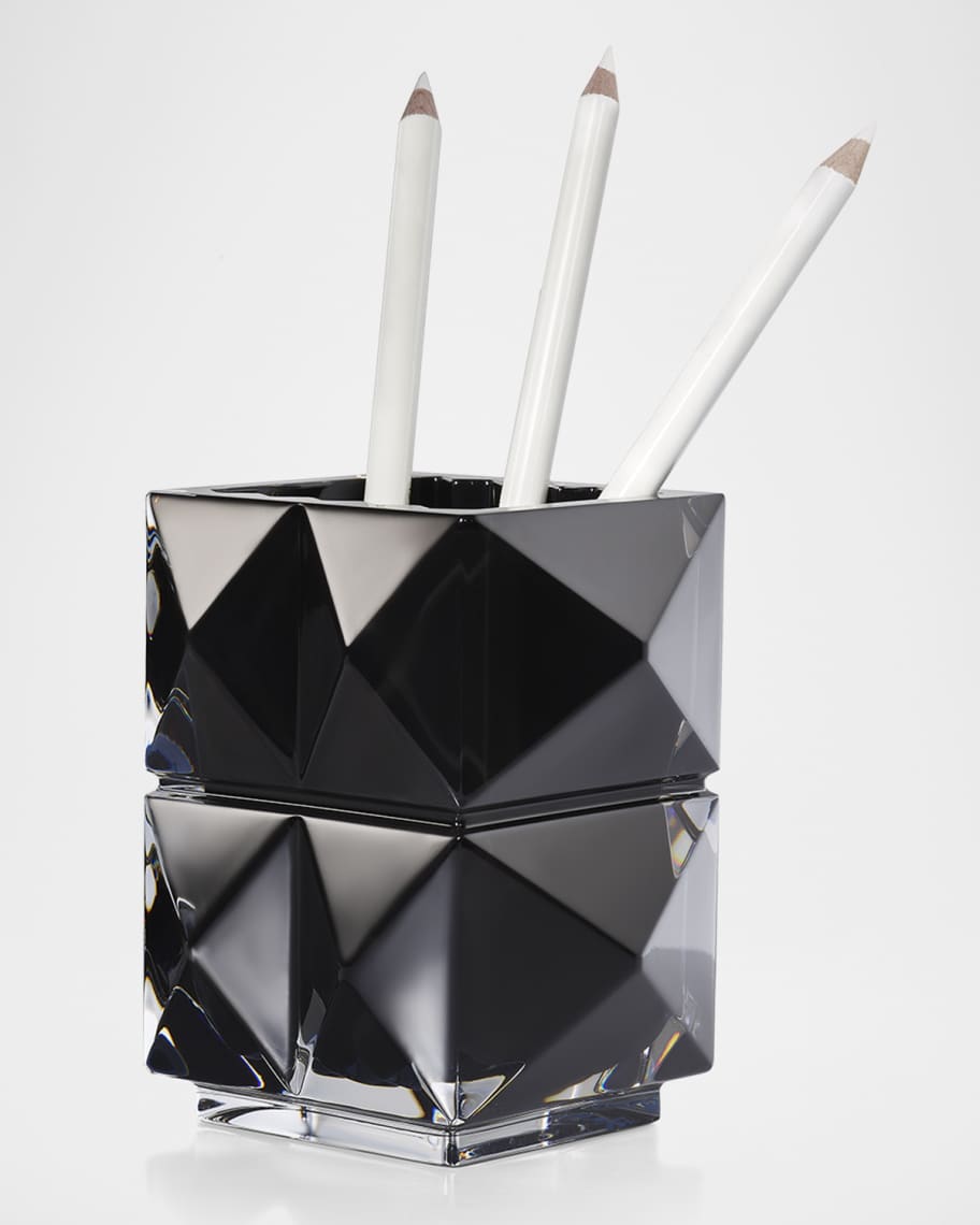 Baccarat Louxor Black Pencil Holder | Neiman Marcus