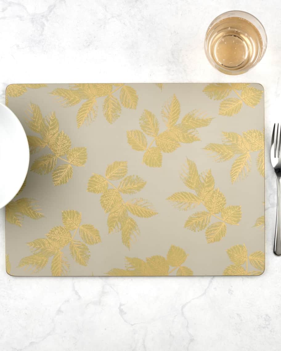 Sara Miller Sara Miller Etched Leaves Placemats, Set of 4 Neiman Marcus